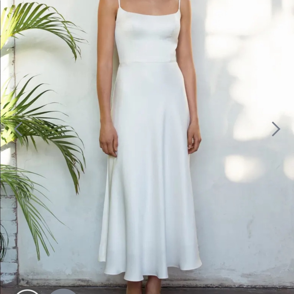 Jenny Yoo Bridal White Dress Callista Dress Shower Rehearsal Dinner